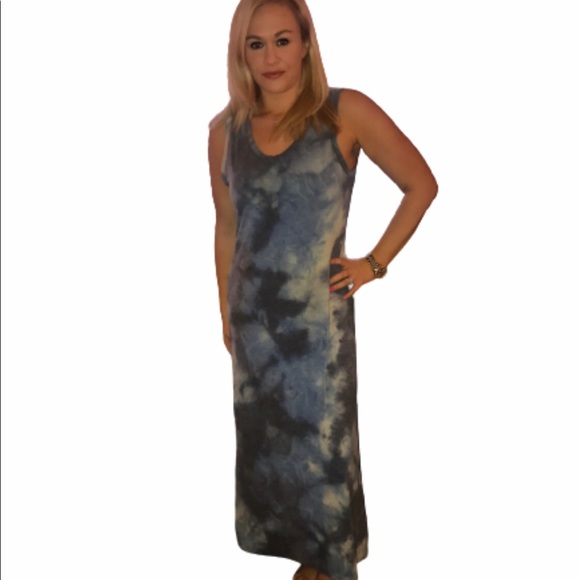 Dress Up Boutique Dresses & Skirts - Dress Up Boutique Bodycon Blue tie dye Maxi
